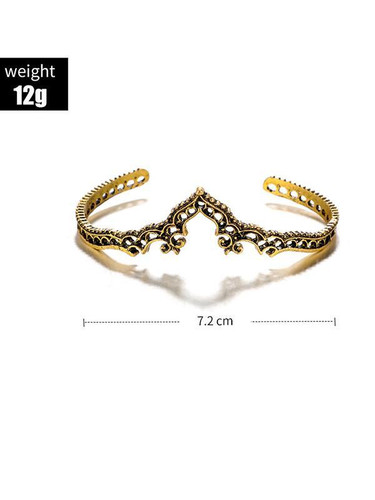 Bohemia Vintage Bangle Heart-Shaped Open Bracelet Accessories