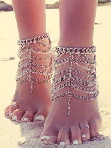Fashion Bohemia Tassels Footchain Accessories Anklet Fashion Bohemia Tassels Footchain Accessories Anklet