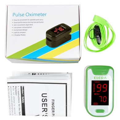 ELERA Digital Oximetro De Dedo With Case Pulse Oximeter Blood Saturometro Monitor SPO2 PR Oximetro