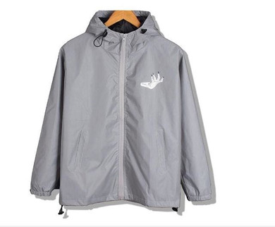 Spring/autumn Hand Flowers  Men windbreaker 3m reflective jacket casual hip hop men jackets