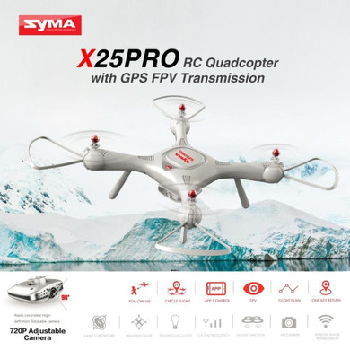 Syma X25PRO 2.4G GPS Positioning FPV RC Drone Quadcopter with 720P HD Wifi Adjustable Camera