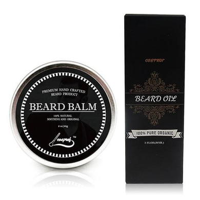 Cospof Beard Balm Moustache Cream Beard Oil Set Conditioner Beard Balm Healthy Moisturizing