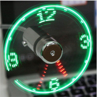 Mini USB Fan gadgets Flexible Gooseneck LED Clock Cool For laptop PC Notebook Time Display high