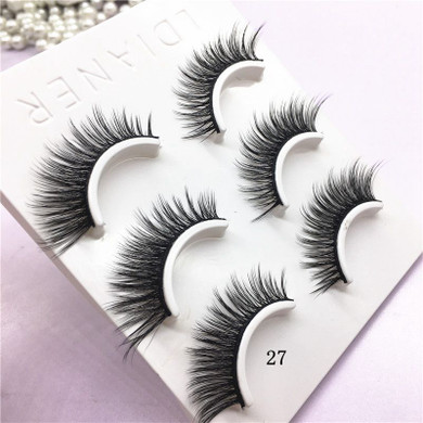 3 pairs natural false eyelashes fake lashes long makeup 3d mink eyelashes