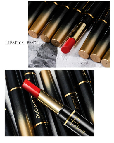 Matte Lipstick Waterproof Double Ended Long Lasting  Lip Liner Pencil