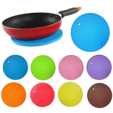 Multifunctional Round Alveolate Non-Slip Heat Resistant Mat Coaster Cushion Place Mat Pot Holder