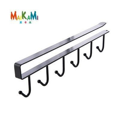 MAIKAMI Iron Kitchen Storage Rack Cupboard Hanging Hook Shelf Dish Hanger Chest Storage Shelf