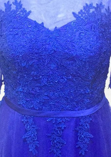 NOBLE WEISS Elegant O-Neck A-Line Sweep Train Lace Evening Dress Cheap Prom Dresses Robe De Soiree