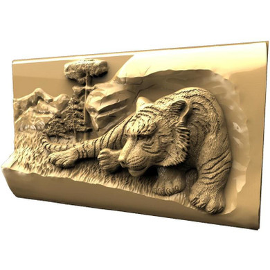 Tiger 3d model STL relief for cnc STL format 3d Relief Model STL Router 3 axis Engraver ArtCam