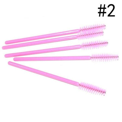 50pcs/lot Disposable Eyelash Brush Comb Mascara Wands Eye Lashes Extension Individual Applicator