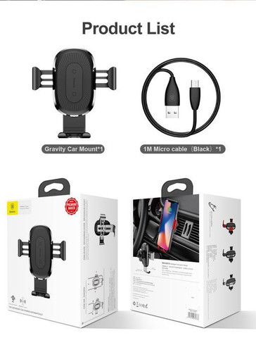 Wireless Phone Charger Car Mount