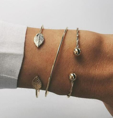 Leaf Bracelet Set