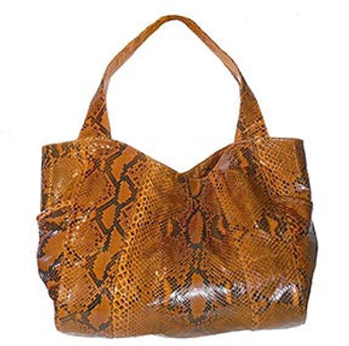 Python Snake Skin Hobo Style Handbag