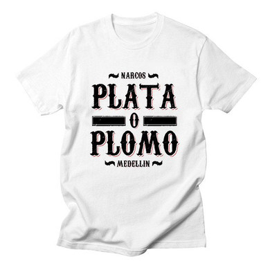 Pablo Escobar Narcos El Patron T Shirt Short Sleeves 100% Cotton