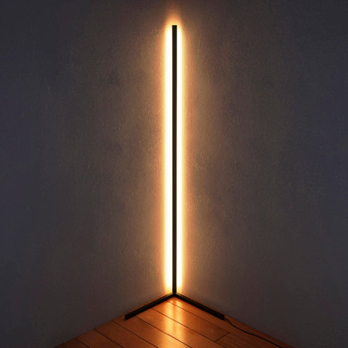 The Brand Decò Colorful Led Lamp | Minimalist LED Corner Floor Lamp | Black Body | Warm White Dimming