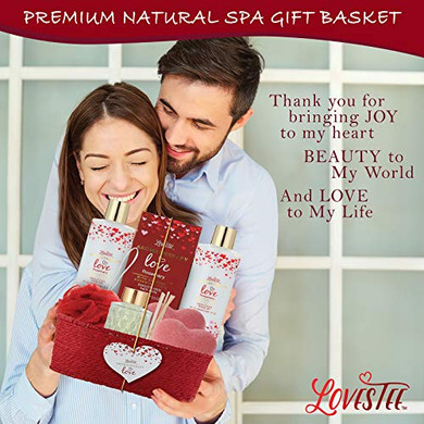 Spa Gift Basket for Women & Girls, Best Gift Idea for Valentines.