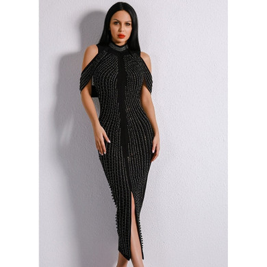 Mid Calf Studded Dress