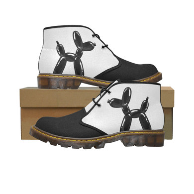 Classic Black and White - Women's Wazza Canvas Boots (SIZE 11-12)