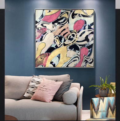 Picasso Abstract  Famous Color Wall Art  Printed On Canvas