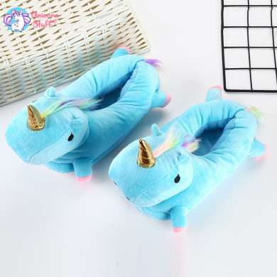 Plush Unicorn Slippers For Adults