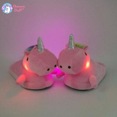 Unicorn Bedroom Light Up Slippers