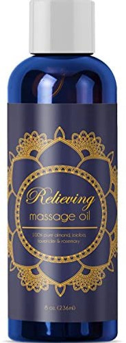 Pure Sensual Massage Oil Stress Reliever for Women and Men with Essential Oils