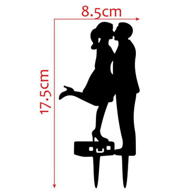 Romantic Cake Topper -Wedding Cake Decoration (Bride Kiss Groom)