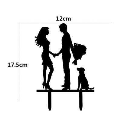 Engagement Wedding Cake Topper (Family /Dog Pet Puppy /Romantic Couple)