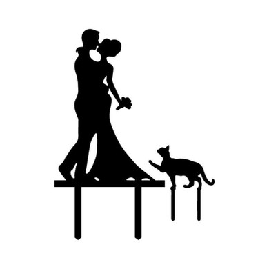 Anniversary Cake Topper /Wedding Cake Decoration (for Pet &Cat Lovers)
