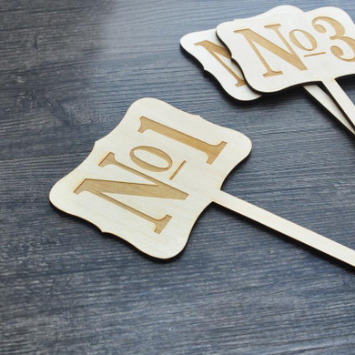 Table Numbers for Wedding Party Decorations ( Romantic Rustic /Vintage Theme) [1 to 10]