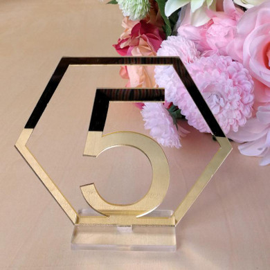 Table Number Stands / Signs | Rustic Country Vintage Wedding Decor /Gold (Set of 10, 15, 20)