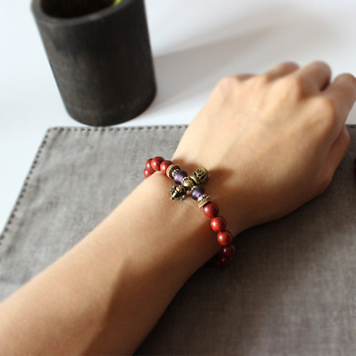 Tibetan Wood Yoga Stretch Chakra Bracelet