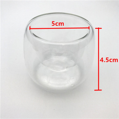 Bamboo Coaster Saucer Espresso Coffee Double Glass Set Tea Cup