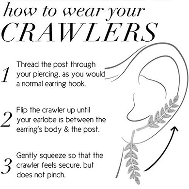 Tiny Leaf Ear Crawler Stud