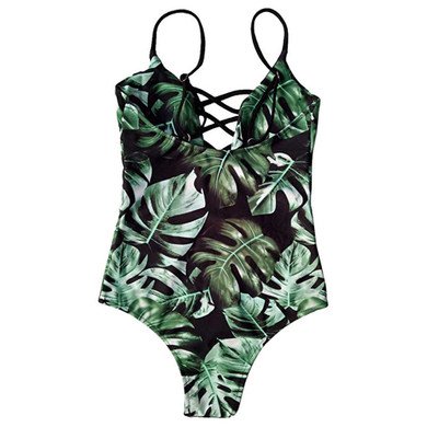 Green Tropic  One Piece Swimsuit