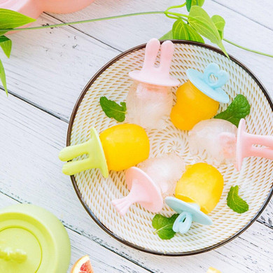 6 Grid Cute Silicon Animal Shape Cartoon Ice Cream Mold