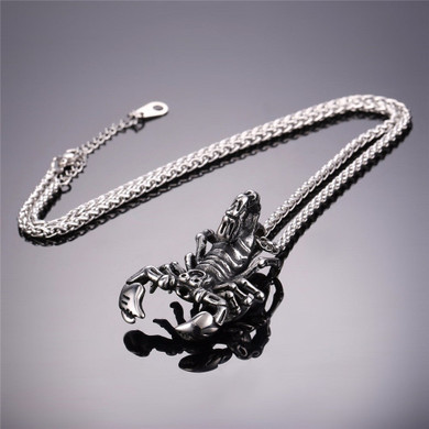 Mens Scorpion Necklace | Gold, Silver, Black Pendant
