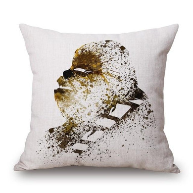 Star Wars Watercolor Throw Pillows, R2-D2, C-3P0, Yoda and BB-8