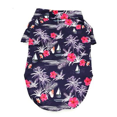 Hawaiian Camp Shirt - Moonlight Sails