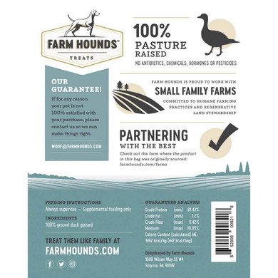 Farm Hounds Pasture Raised Duck Gizzard Sticks