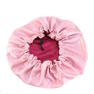 Burgundy Silk Reversible Bonnet