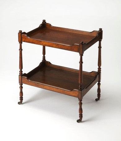 Rabi Cherry Wood Serving Cart