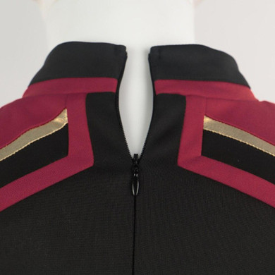 Star Trek Admiral JL Picard Red Gold Stripe Uniform Shirt Cosplay Costume