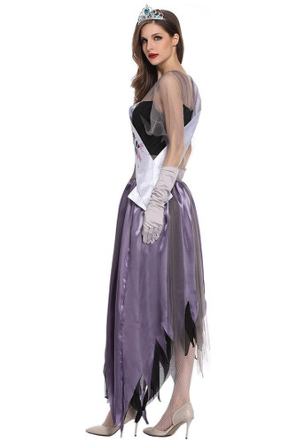BFJFY Halloween Women Ghost Bride Hell Godess Beaty Queen Cosplay Dress
