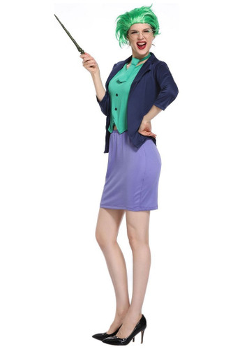 BFJFY Women Halloween Devil Clown Teacher Cosplay Uniform