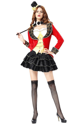 BFJFY Adults Women Females Magician Outfit Costume Uniform Halloween Cosplay