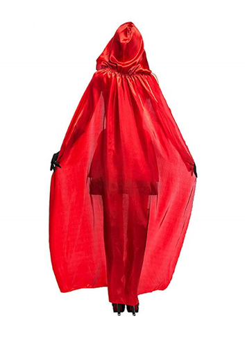BFJFY Women's Sexy Red Hood Costume Dress With Attached Hood Cape Halloween Costume
