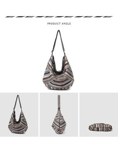 Bags women large brand vintage shoulder genuine sheep leather patchwork hobos soft joint messenger