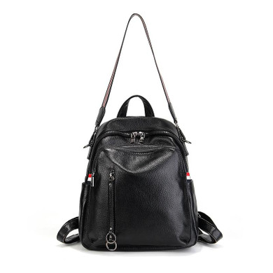 Backpack women genuine leather travel bag shoulder