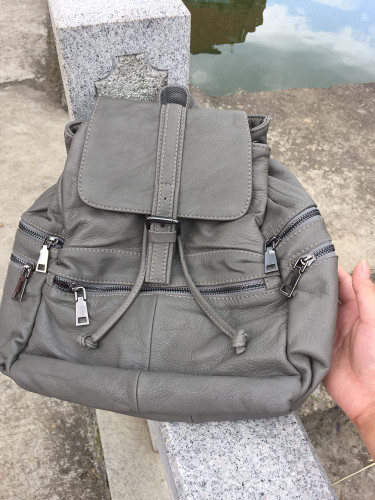 Backpack women genuine leather casual school bags cow travel shoulder bag